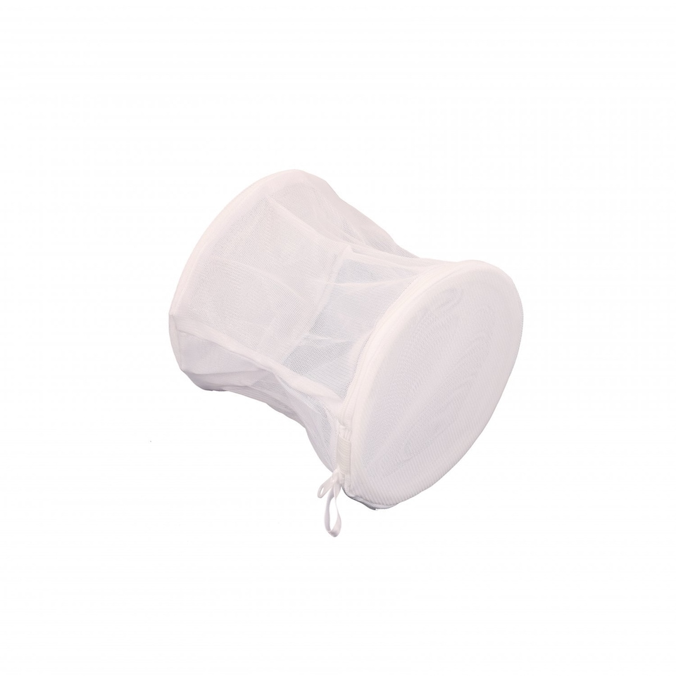 image 1 of White Mesh Zipper Bra Laundry Washing Bags | White