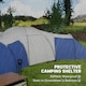 image 4 of Outsunny Large Tunnel Tent with 3 Bedroom, Living Area and Porch, Blue Blue | Blue