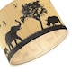 image 8 of Modern Safari Bamboo Pendant Light Shade with Black Animals and Trees | Brown | Brown | 1