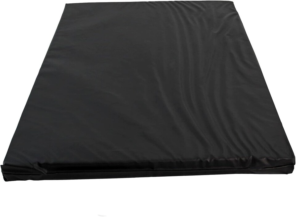 image 1 of Actiaspet Heavy Duty Waterproof Dog Crate Bed with Hard Wearing 1000D Polyester Faux Leather Outer (Black, X Large)