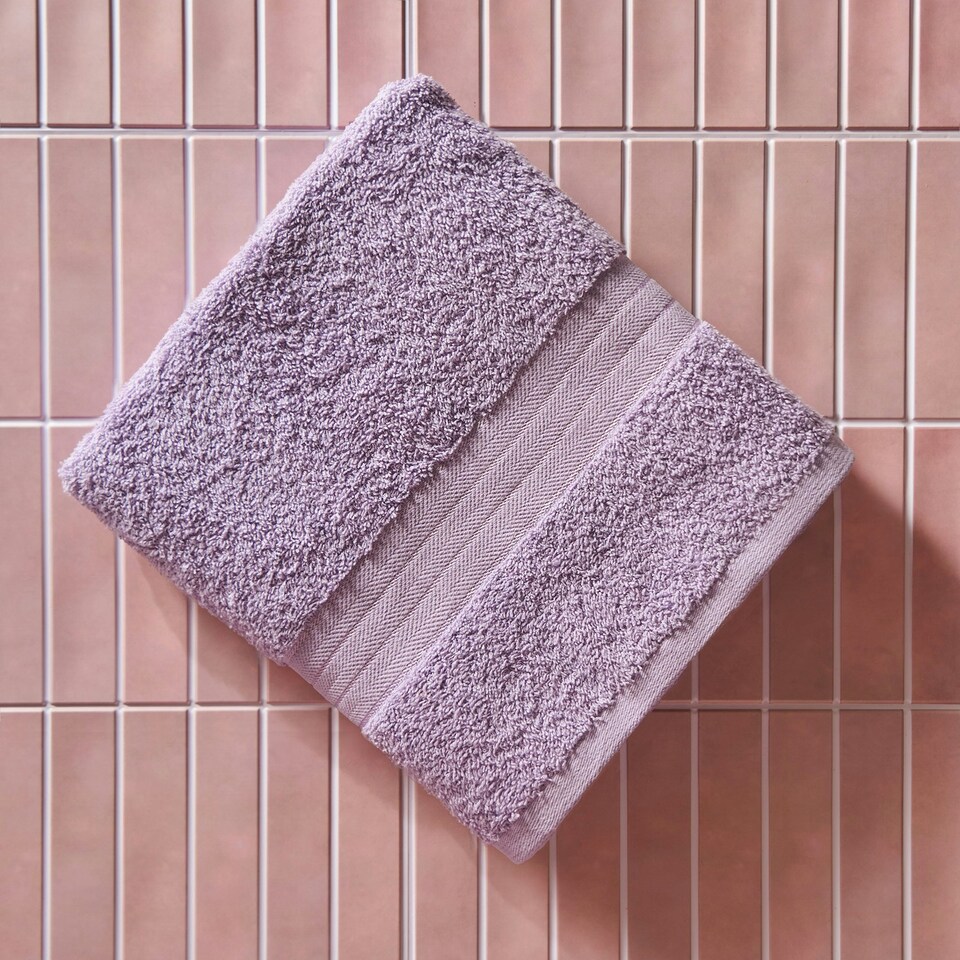 image 1 of OHS 2 x Luxury 100% Cotton 500GSM Bathroom Bath Towel Purple | Lilac | Bath towel