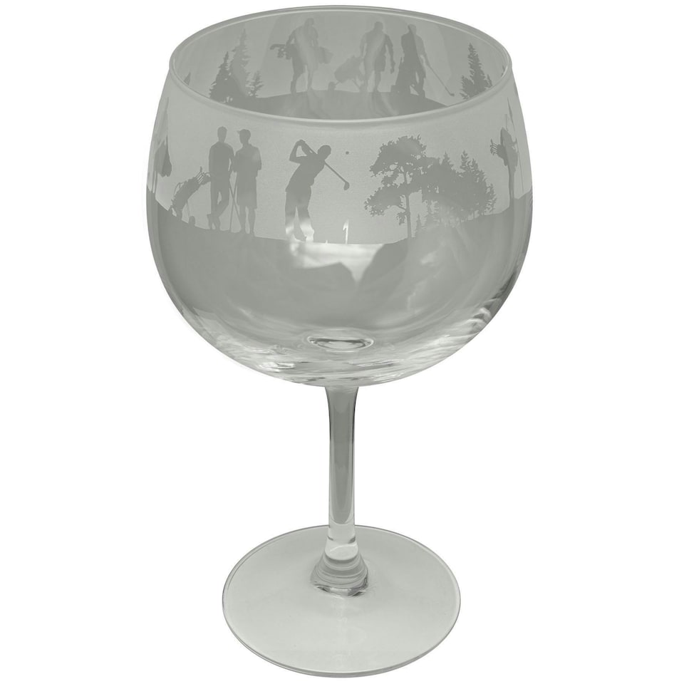 Animo Glass Etched Gin Glass Golf