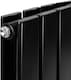 image 3 of Double Flat Panel Vertical Column Radiator (H)600mm by MCC Direct | Black | 1