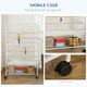 image 3 of PawHut Large Bird Cage Budgie Cage for Finch Canaries Parrot with Stand White