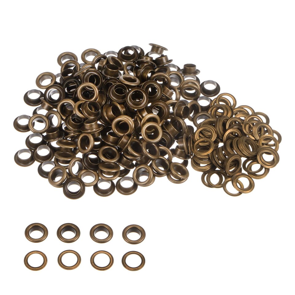 image 1 of 10mm Eyelets with Washers Durable Iron Grommets for DIY Project-100pcs