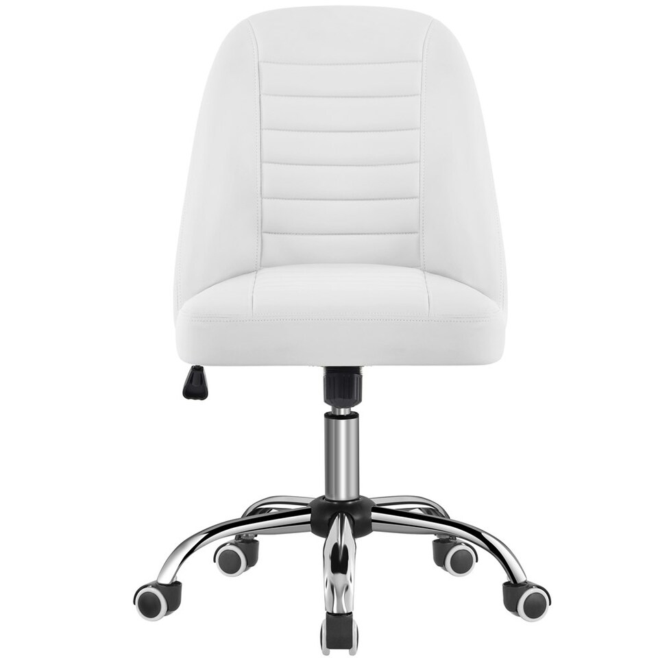 image 1 of Yaheetech Faux Leather Mid Back Desk Chair for Home Office