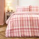 image 5 of OHS Ultra Soft Tartan Check Teddy Duvet Cover Set Blue | Navy | Super King