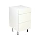 image 1 of 3 Drawer Base Unit 500mm w/ Value Slab Cabinet Door - Standard Matt White White | Standard Matt White