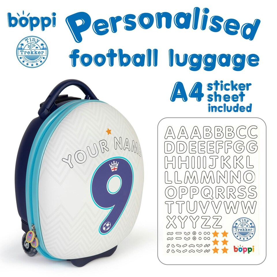 image 1 of boppi Tiny Trekker Football Luggage Case - ENGLAND