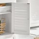 image 6 of SoBuy BZR13-W,Slim Bathroom Storage Cabinet with 2 Shelves & 2 Shutter Doors | White | White | 1