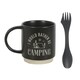 image 2 of Something Different I Would Rather Be Camping 3 in 1 Mug Set - Black - One Size