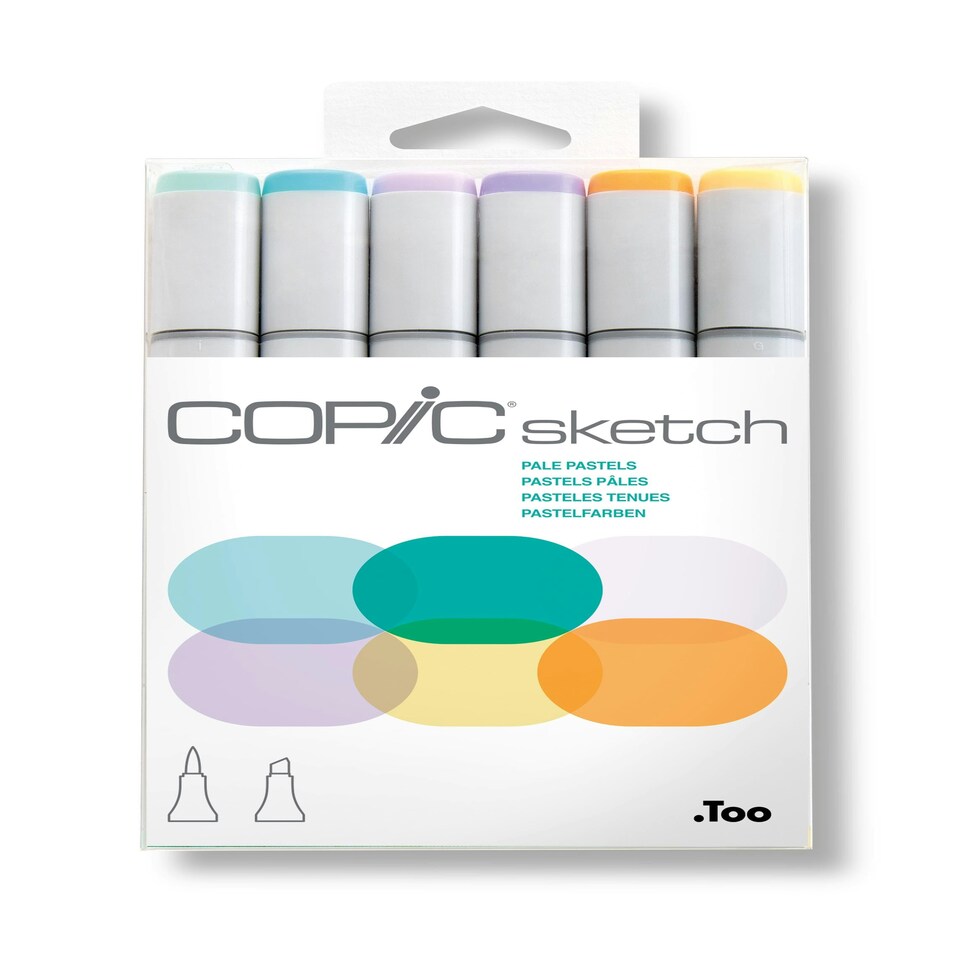 image 1 of Copic Sketch Set, Pale Pastel, Set of 6