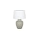 image 1 of Bethany Dove Grey Crackle Ceramic Table Lamp with Cream Shade