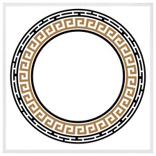 Greek key frame (Picture Frame) White | XS