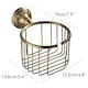 image 5 of Antique Brass Toilet WC Roll or Shampoo Basket Holder Wall Mounted High Quality