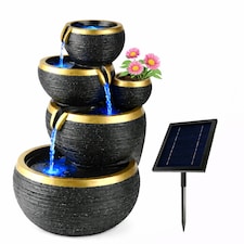 Solar Midnight Gold 4-Tier Ripplefall Water Feature