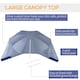 image 5 of Outsunny 2m Beach Umbrella Sun Shelter 2 in 1 Umbrella UV Protection Steel Blue