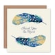 image 1 of Feather Set Watercolour Paint Yellow Thank You Card