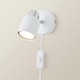 image 4 of ValueLights Modern White And Chrome Spotlight Wall Light With Cable And Switch | White