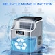 image 7 of HOMCOM 20kgDay Ice Maker Machine Countertop, Stainless Steel Portable Ice Cube Maker, 2 Ways to Add Water, 24 Pcs Ready in 14 Mins, Adjustable Ice Size, Self-Cleaning with Scoop & Basket, 3.2L,Silver