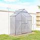 image 7 of Outsunny 6 x 2.5ft Polycarbonate Greenhouse Aluminium Green House, Dark Grey | Grey