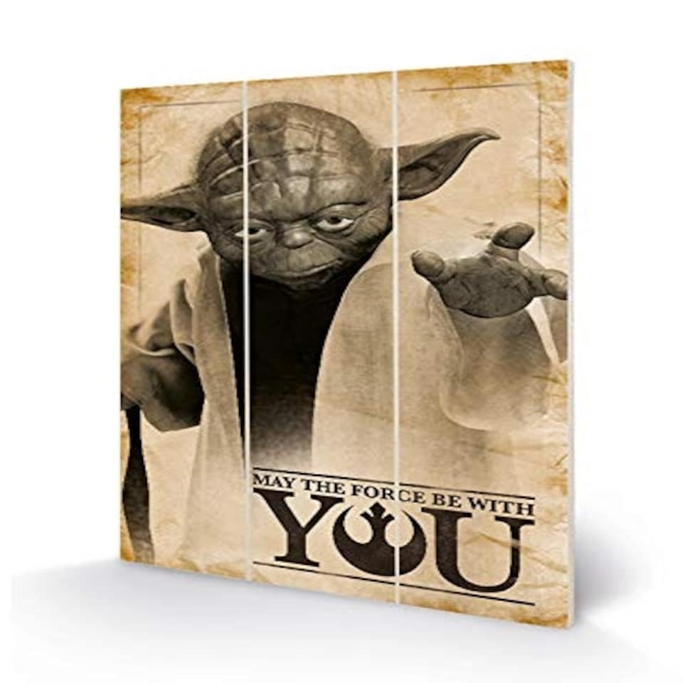 STAR WARS (YODA - MAY THE FORCE) - WOOD PANEL