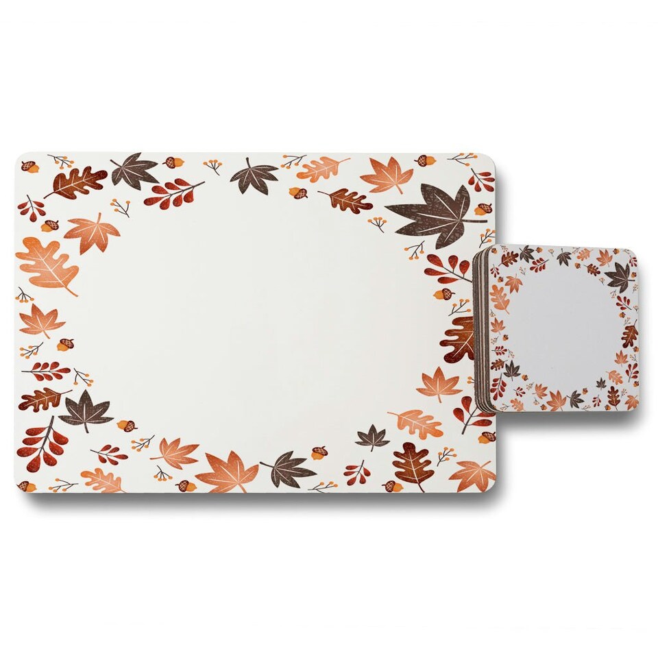 image 1 of Decorative Autumn (Placemat & Coaster Set)