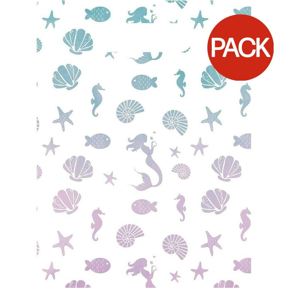Procos Mermaid Seashell Party Bags (Pack of 6) - White/Blue/Purple - One Size