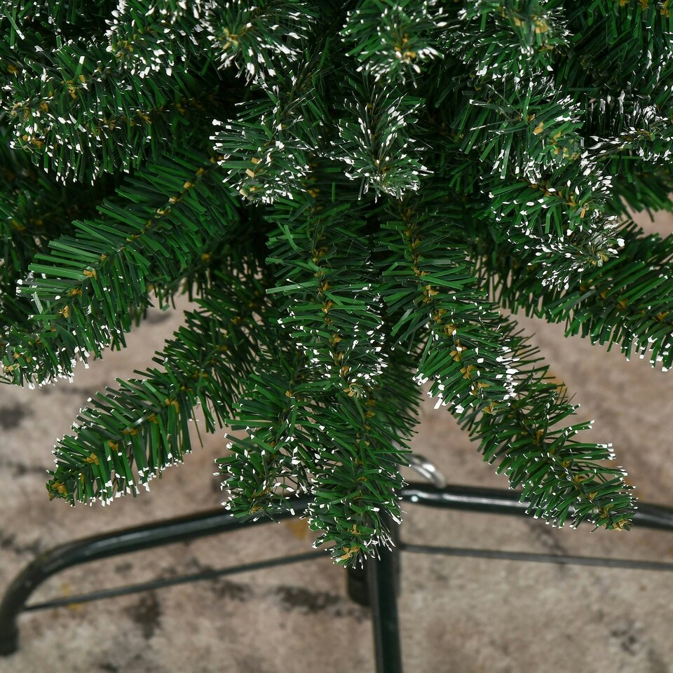 image 1 of HOMCOM 5.5FT Artificial Snow Dipped Christmas Tree Home Indoor Decoration Green