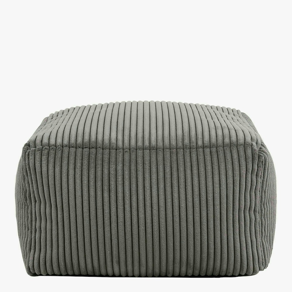 image 1 of icon Theo Beanbag Footstool Corduroy Charcoal Grey