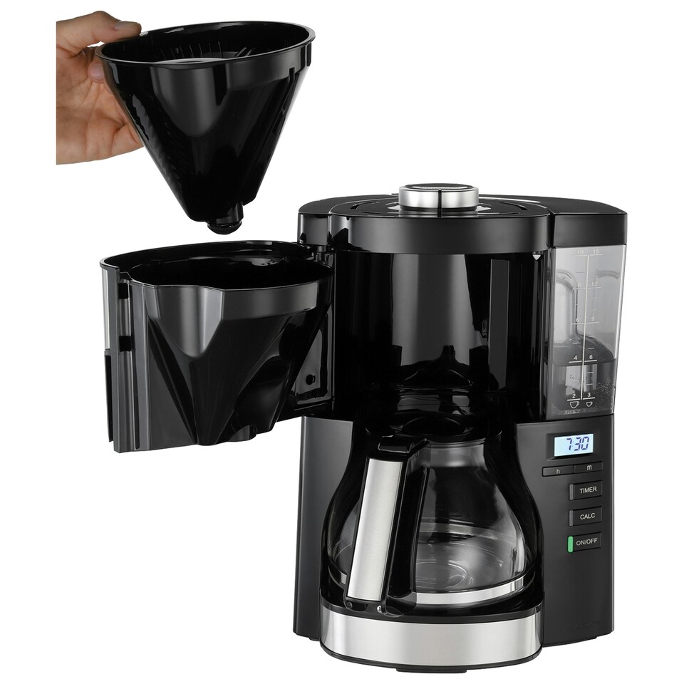 image 1 of Melitta 1025-08 Look V Therm Filter Coffee Machine, Stainless Steel, Black
