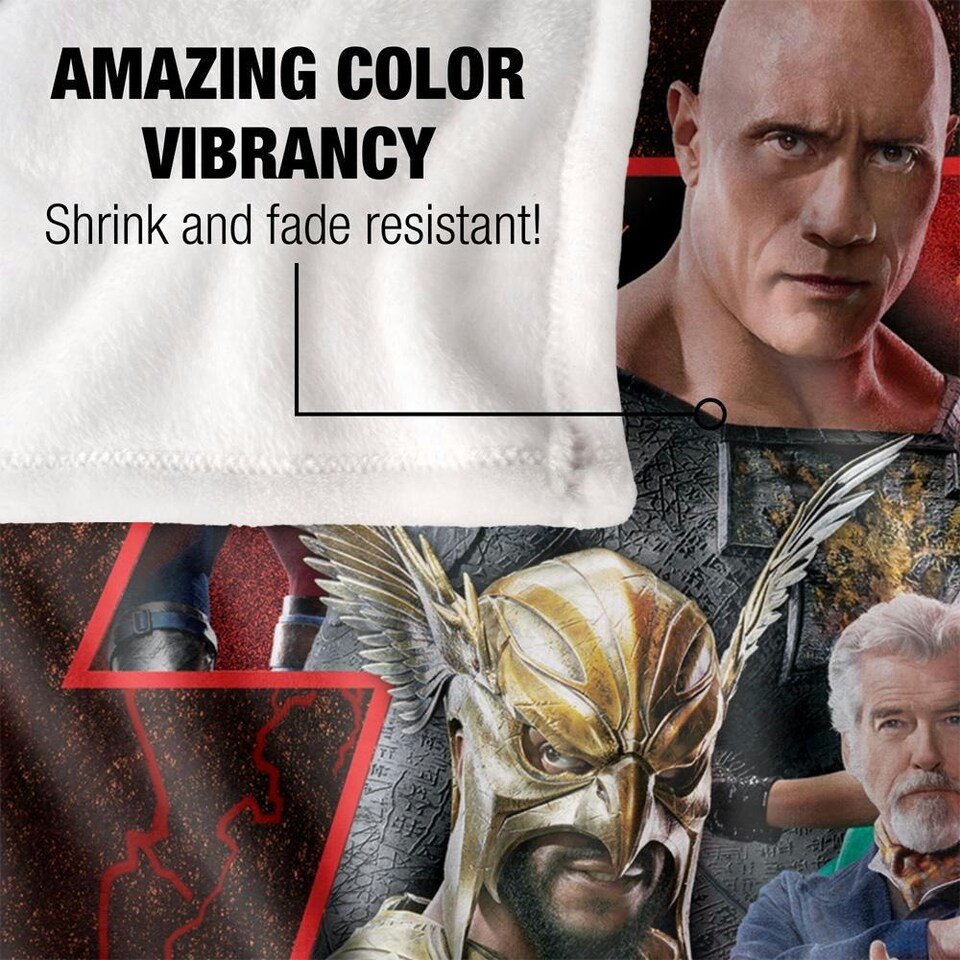 image 1 of Black Adam Logo Blanket - Multicoloured - One Size