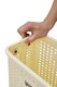 image 6 of Living and Home Foldable Laundry Basket with Wheels, M | Cream | M