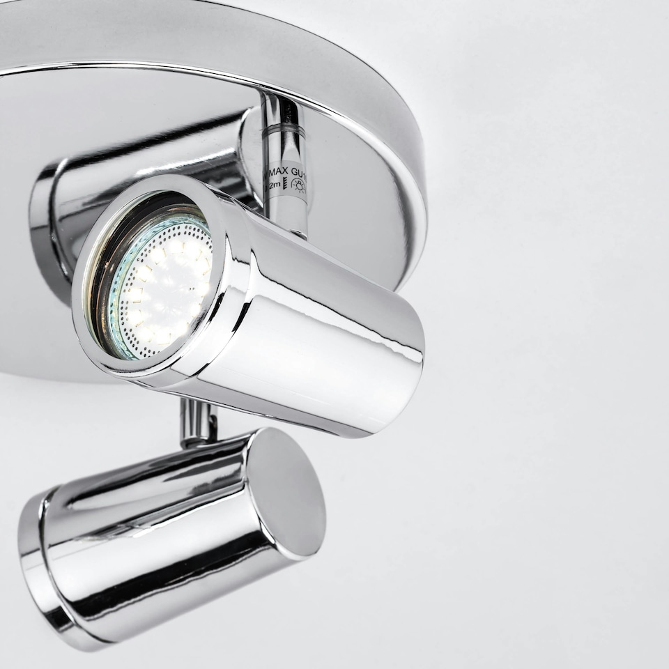 image 1 of BHS Frida Bathroom Ceiling Spotlight Plate | Silver | Chrome | 1