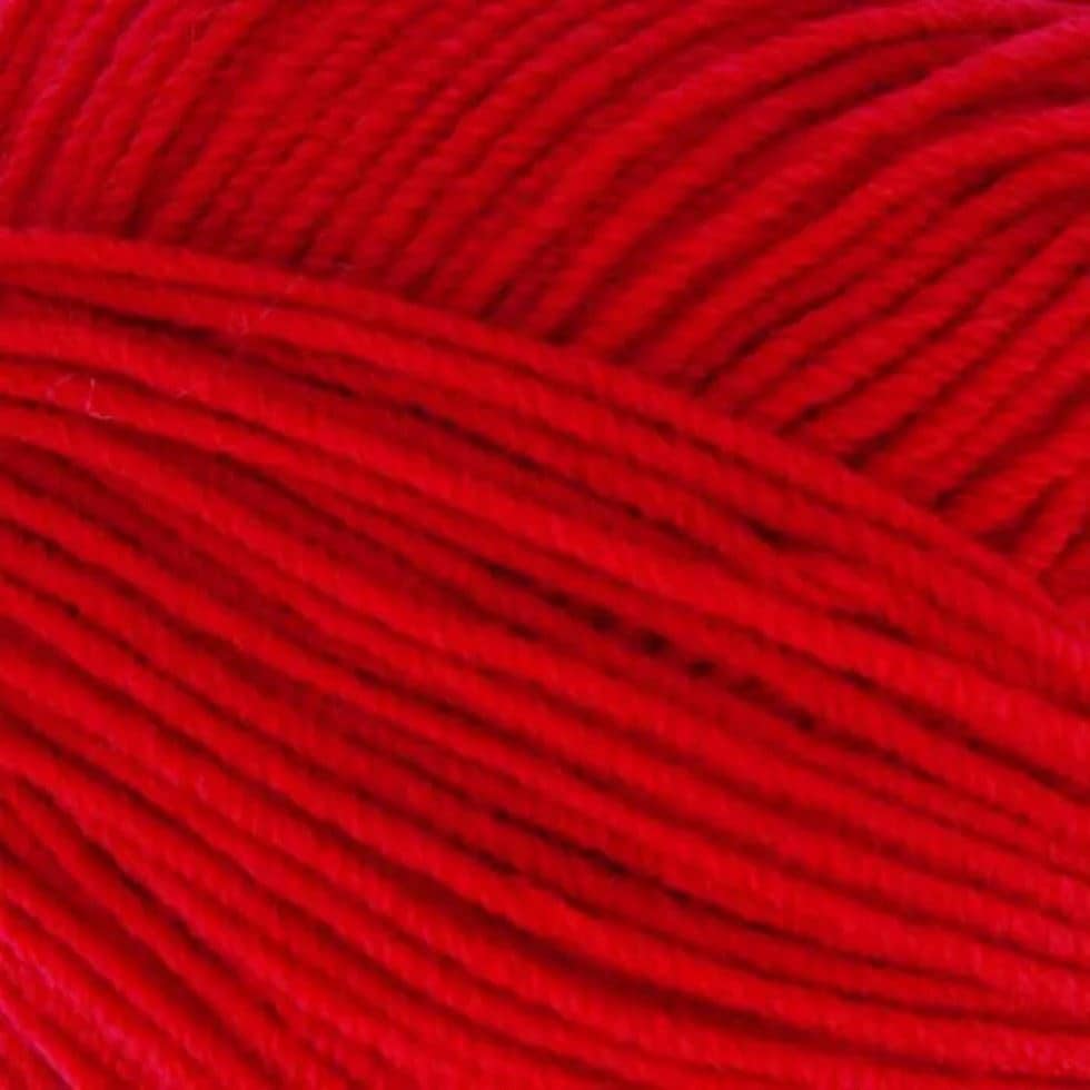 King Cole Red Luxury Merino DK Yarn (Value Pack 12 x 50g Balls) For Crochet, Knitting - 140m per ball