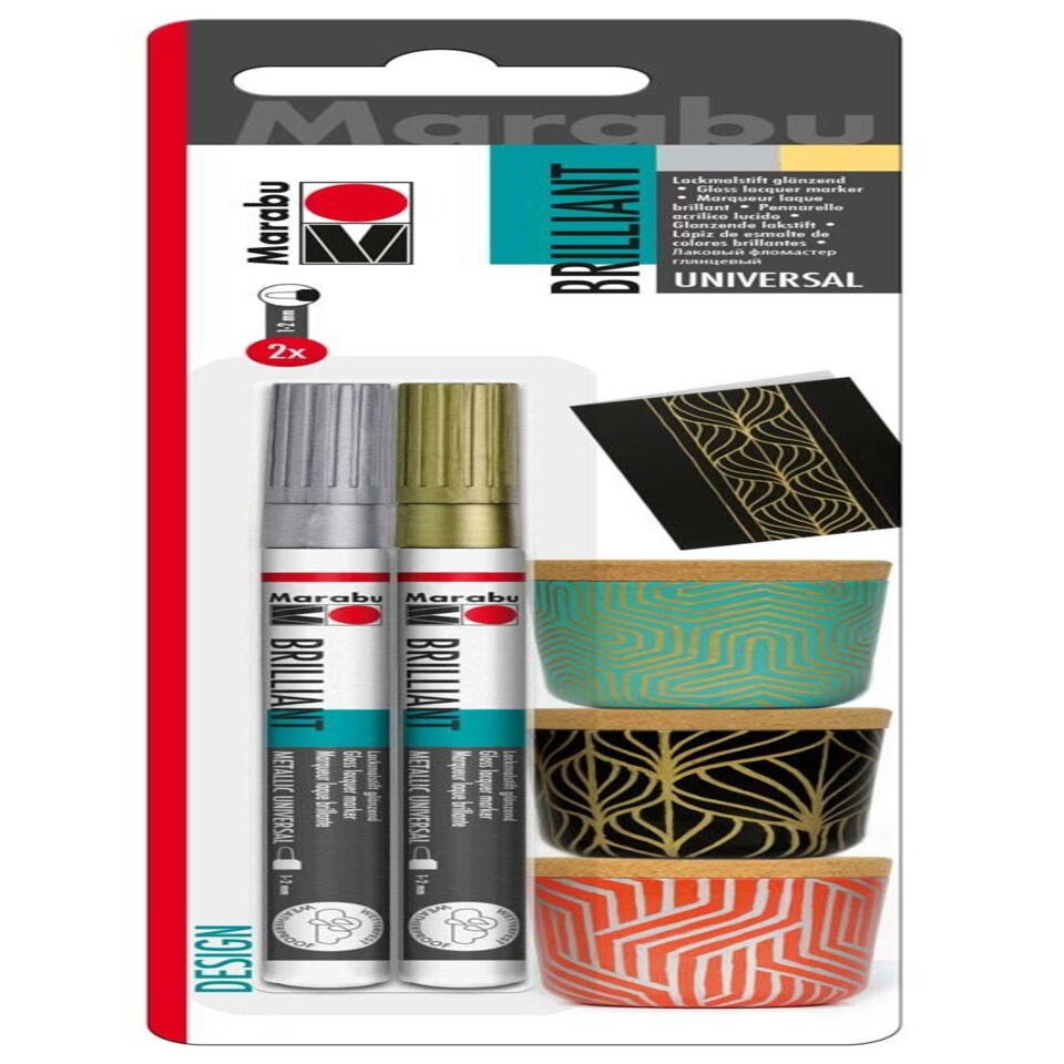 image 1 of Marabu - Brilliant Painter Assortment Caligraphy (2 x 1-2mm Tip) Multi