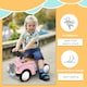 image 5 of AIYAPLAY Foot to Floor Slider with Steering Wheel, for Ages 12-36 Months -  Pink