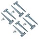 image 1 of 8in / 204mm Heavy Duty T Tee Hinges For Shed + Garden Gates Zinc Plated 8pc Silver