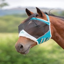 Shires Fine Mesh Earless Fly Mask Blue | Cob