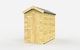 image 1 of 4 x 7 Feet Apex Shed - Single Door Without Windows - Wood - L214 x W118 x H217 cm | Brown