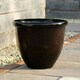 image 2 of Primrose Garden Round Flower Pot Planter Black 26 x 41 x 41 cm
