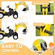 image 5 of HOMCOM Kids Ride on Digger Pedal Go Kart Pretend Play Construction Car with Horn for 3 - 6 Years, Yellow