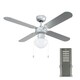 image 2 of ValueLights Mirage Grey Ceiling Fan Light Dimmable With Remote Control