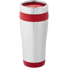 Bullet Elwood Insulated Tumbler - Silver/Red - 17.6 x 8.3 cm