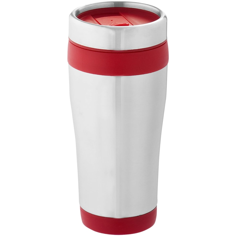 image 1 of Bullet Elwood Insulated Tumbler - Silver/Red - 17.6 x 8.3 cm