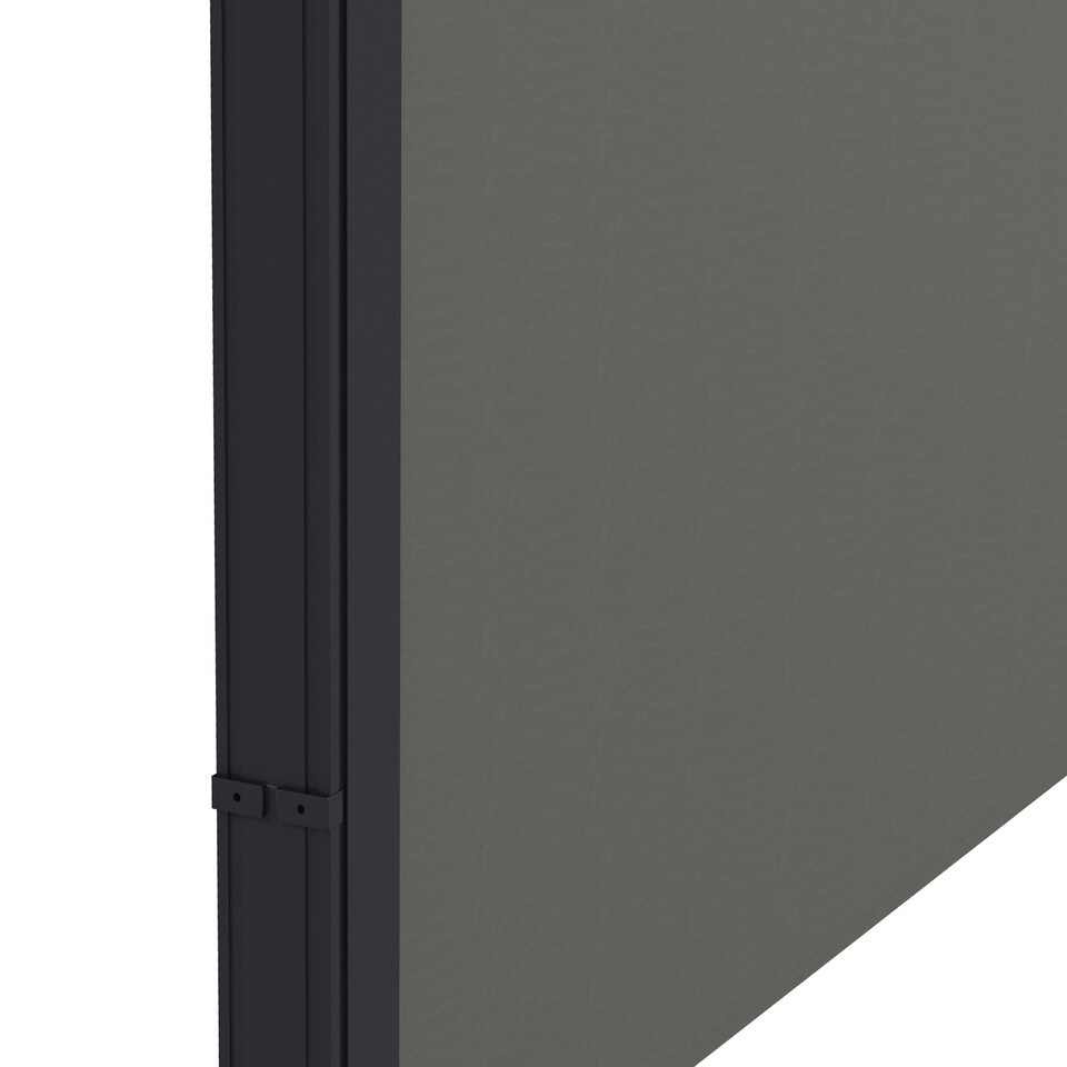 image 1 of Outsunny Side Awning Retractable, Privacy Screen, 400x160cm, Dark Grey Grey