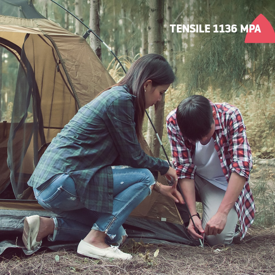 image 1 of 50 Tent Ground Pegs Green