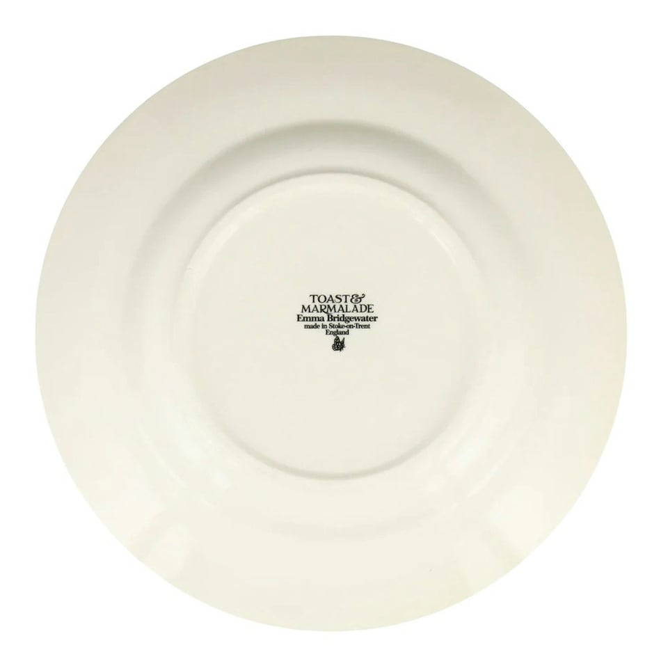 image 1 of Dinner Plate: 1 x 27cm Emma Bridgewater Dinner Plate Plate Black Toast Fish and Chips, Ceramic White