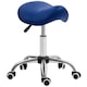 image 1 of HOMCOM PU Leather Saddle Stool w/ Moulded Padded Seat Adjustable Height Blue