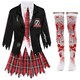 image 1 of Zombie Schoolgirl Costume With Stockings Multi | S